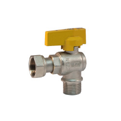 Кран за газ ъглов с хол. гайка FM 1/2"