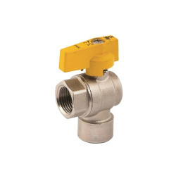 Кран за газ ъглов FF 1/2"