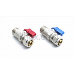 Мини кран с адаптор за Pex-Al-Pex тръба Ф16х1/2М