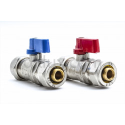 Мини кран с адаптор за Pex-Al-Pex двустранен Ф16хФ16