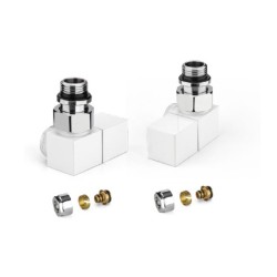 Комплект дизайнерски кранове за лира QUADRE БЕЛИ