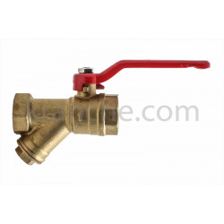 Сферичен кран с  У-филтър за твърди частици 1"