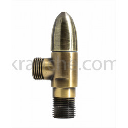 Дизайнерски кран ъглов месинг Retro Bronze 1/2"x1/2"