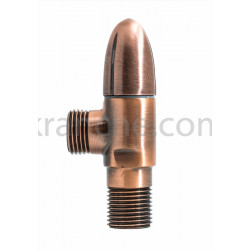 Дизайнерски кран ъглов месинг Retro Lux Мед 1/2"x1/2"